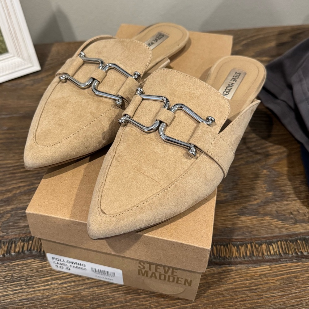 Following Steve Madden mules